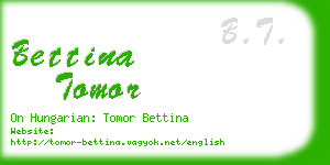 bettina tomor business card